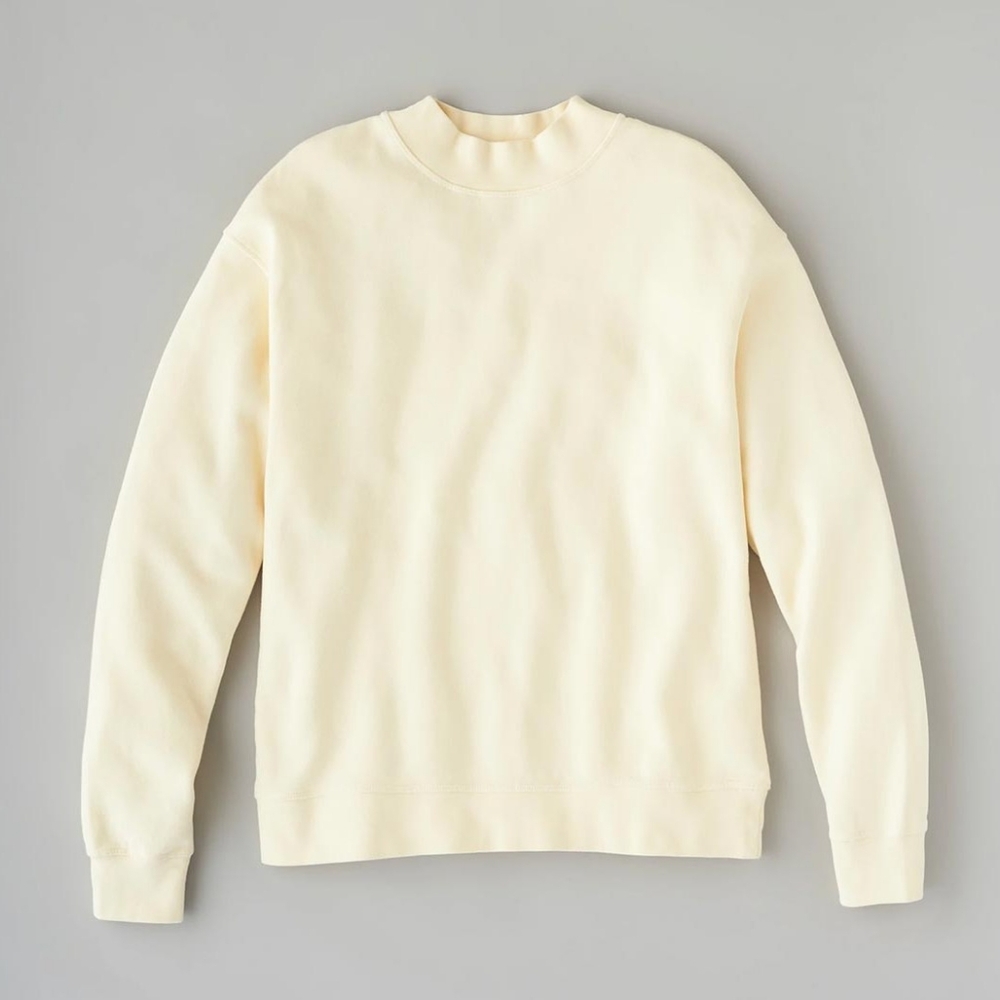 BNWOT Kotn Mock Neck French Terry Sweatshirt - Alabaster, Size XS